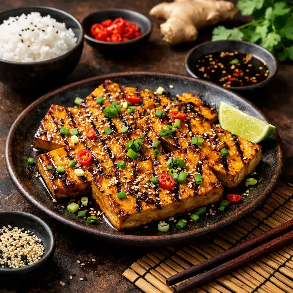 Grillowane tofu z marynatą imbirową – kuchnia azjatycka