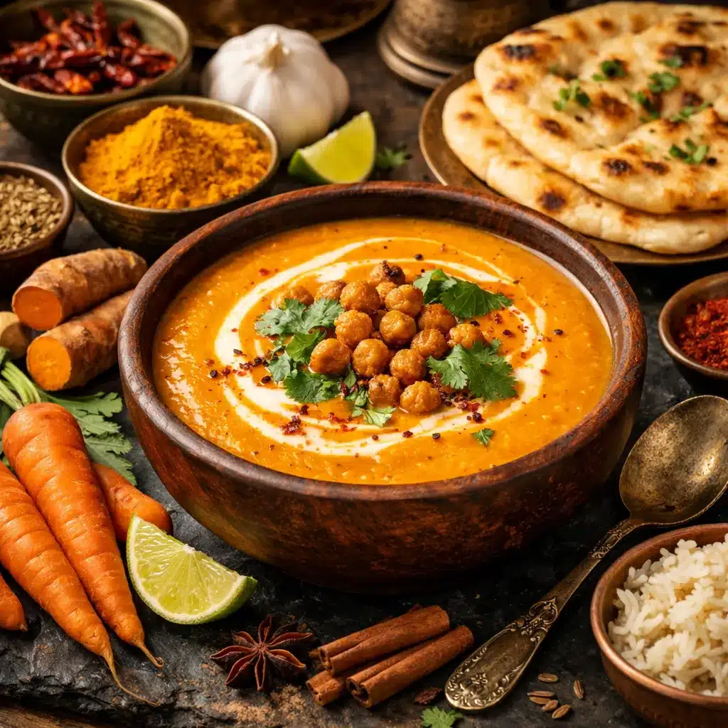 Zupa krem z marchwi i kurkumy – kuchnia indyjska