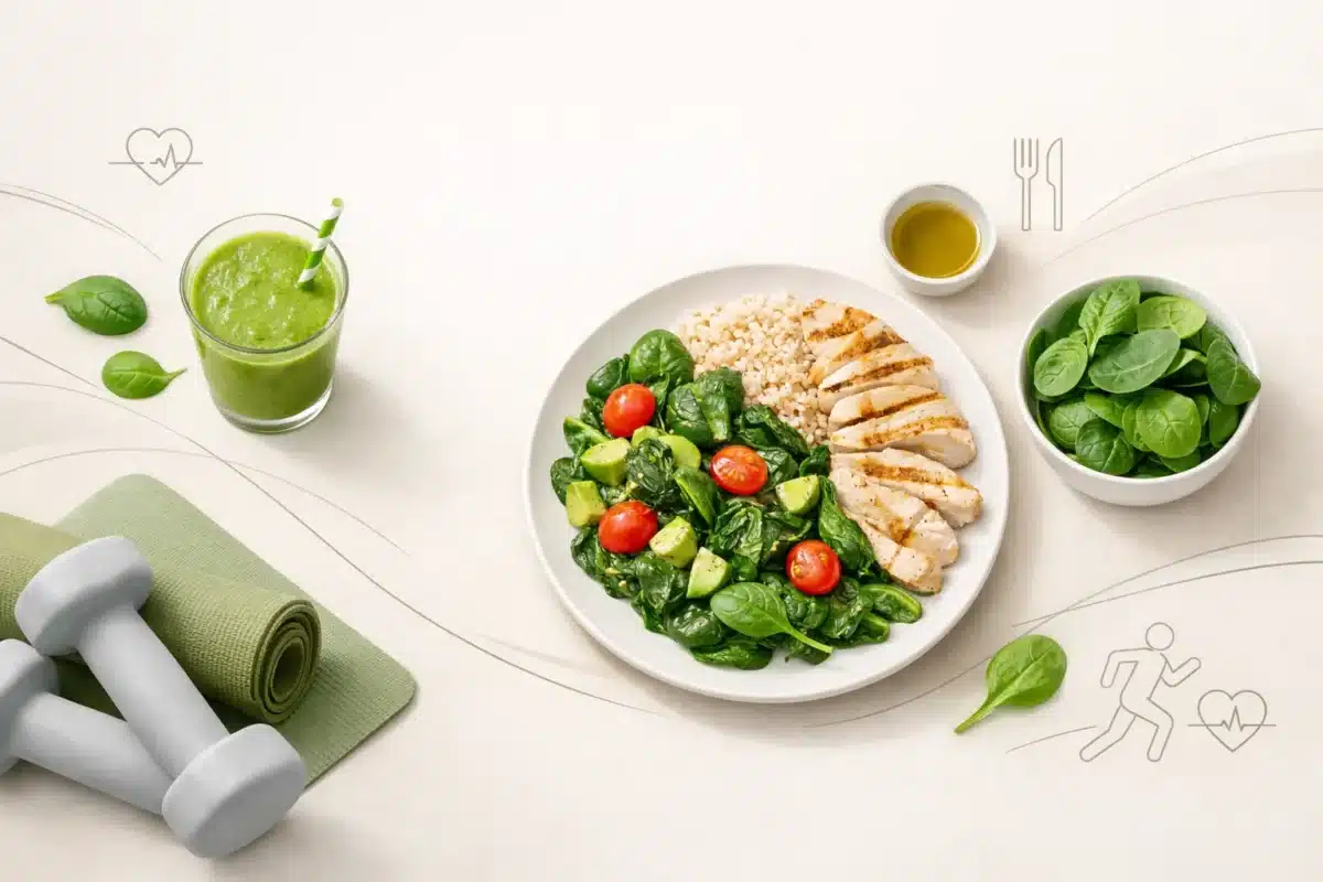 Fit obiad ze szpinakiem