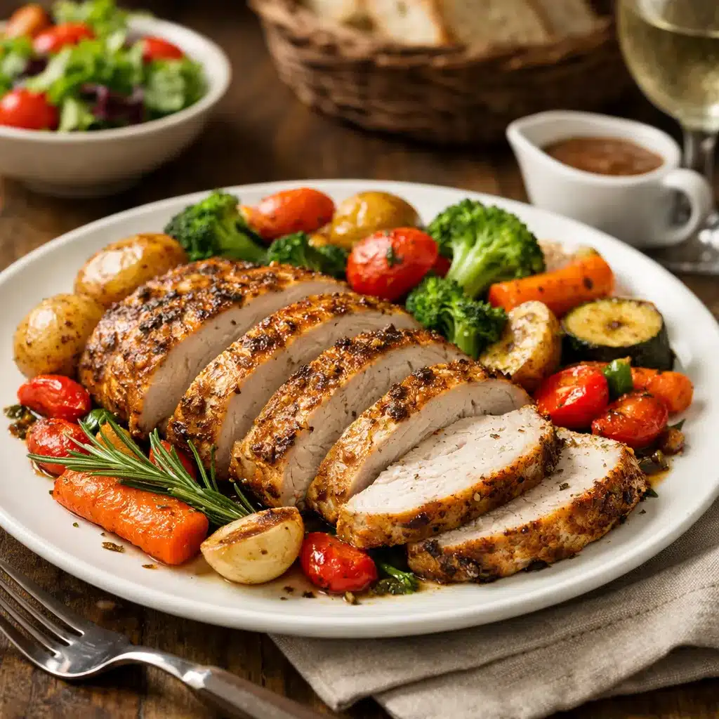 Pieczony filet z indyka z warzywami – kuchnia europejska