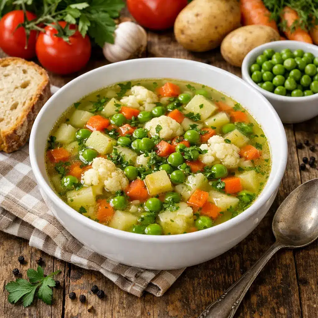 Zupa jarzynowa z groszkiem – kuchnia polska