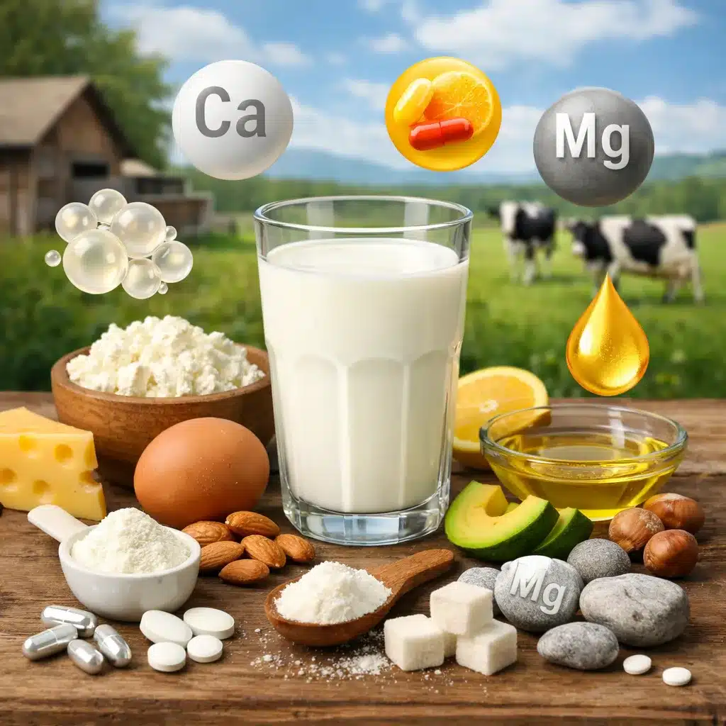 Składniki odżywcze w mleku krowim