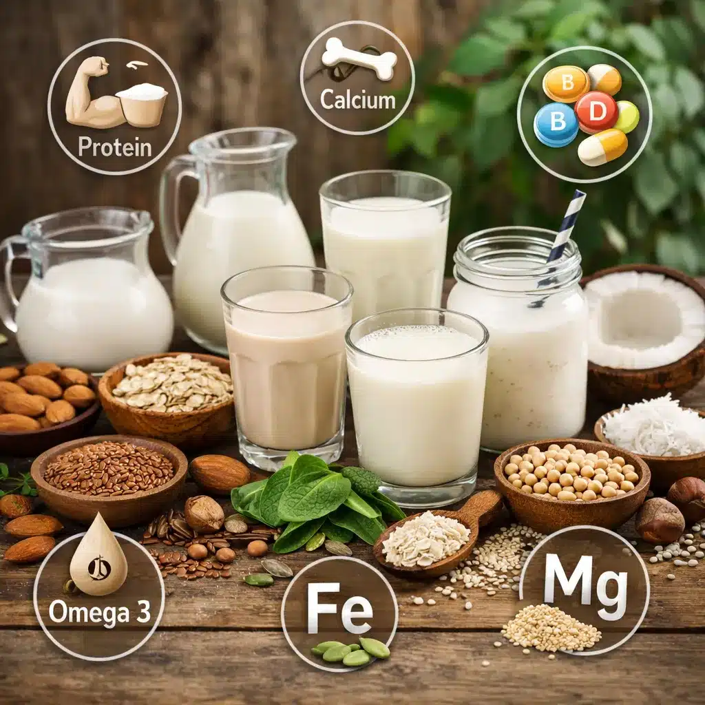 Składniki odżywcze w napojach roślinnych