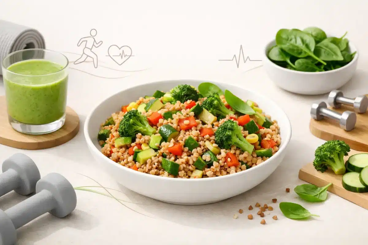 Kasza gryczana z warzywami fit