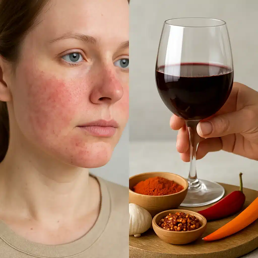 Trądzik różowaty a eliminacja alkoholu i ostrych przypraw