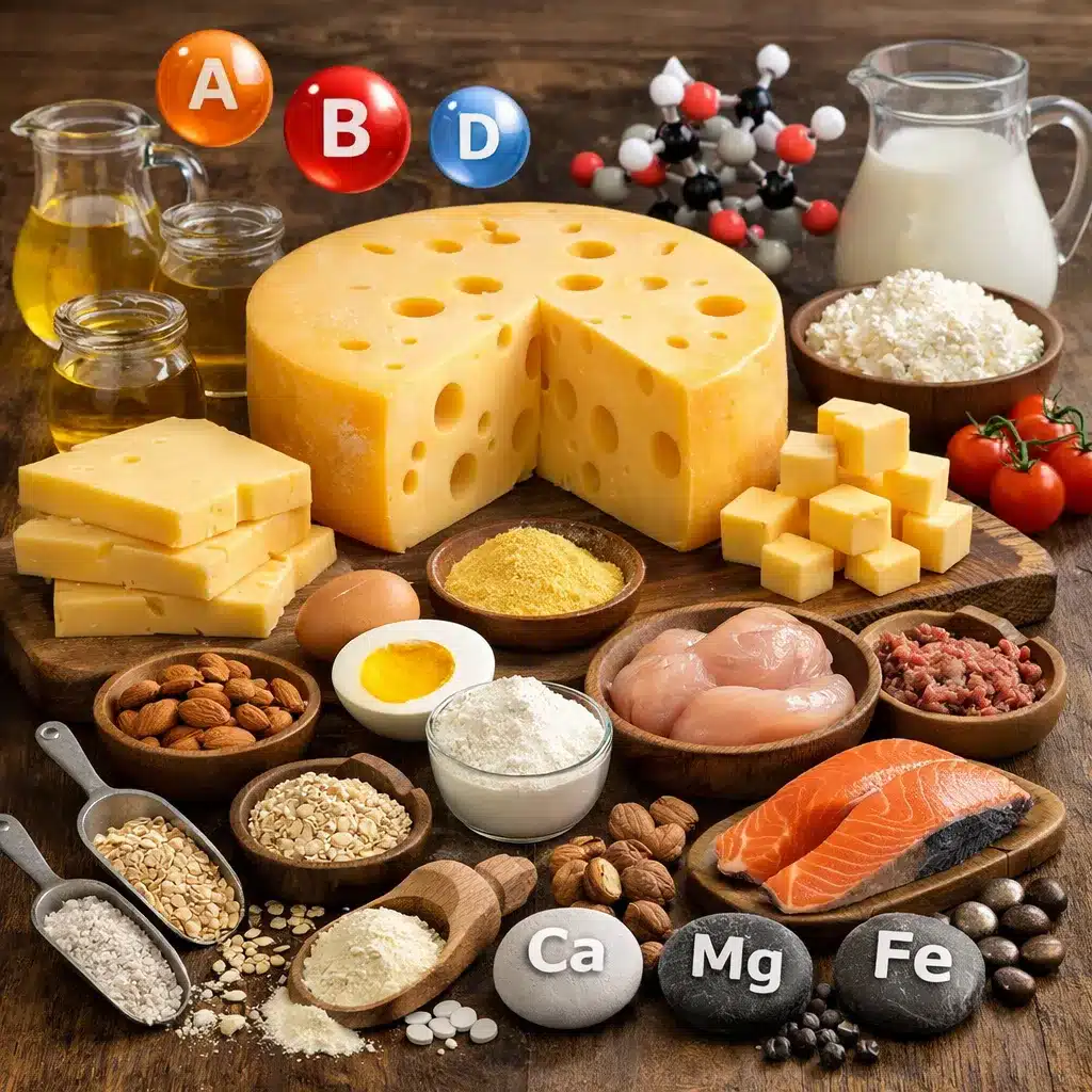 Składniki odżywcze w serach żółtych