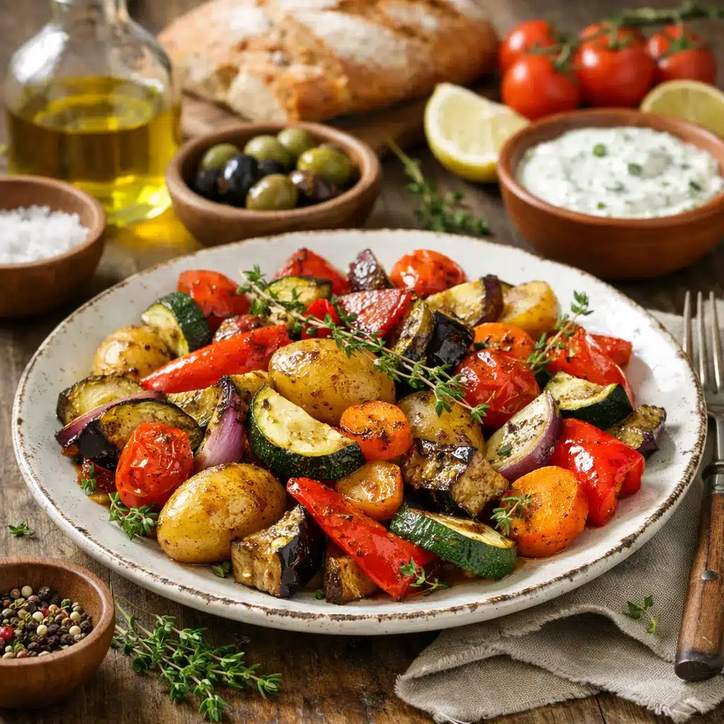 Pieczone warzywa z tymiankiem – kuchnia śródziemnomorska