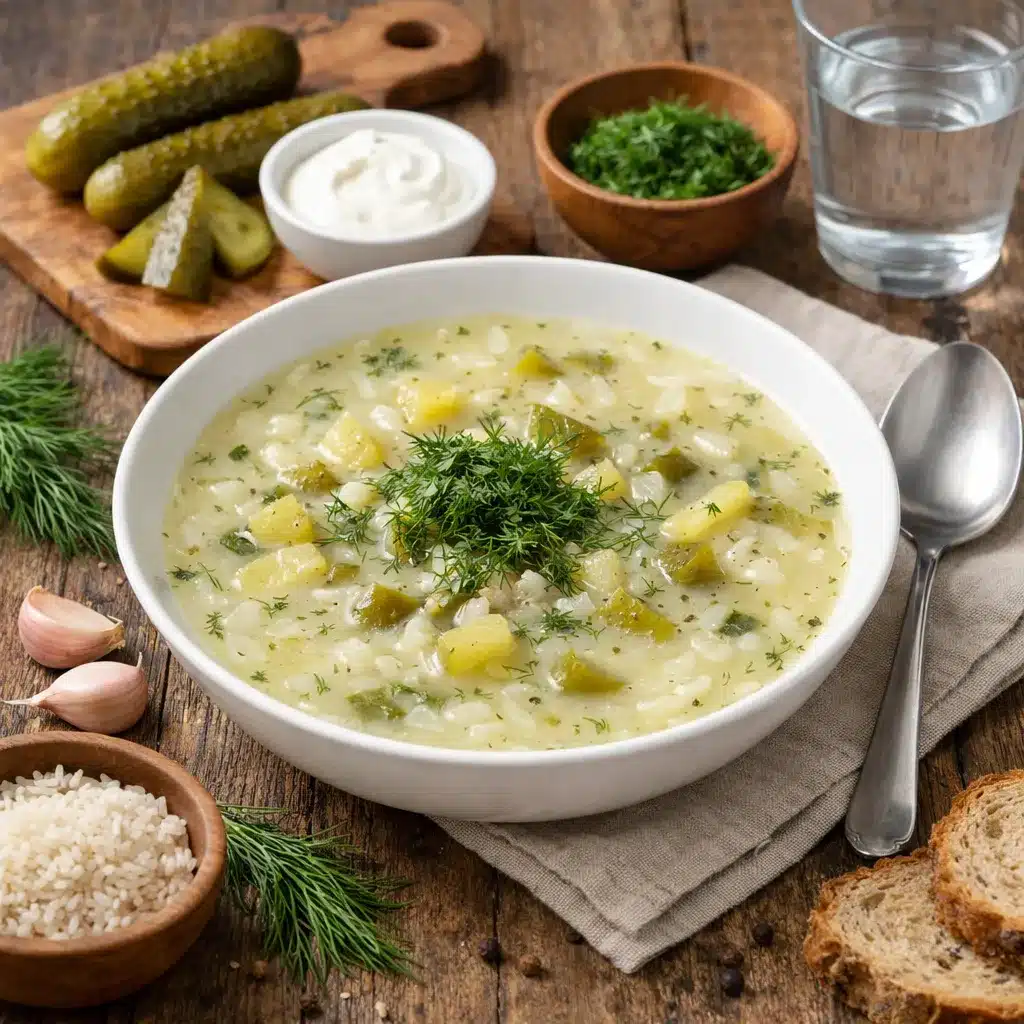 Zupa ogórkowa z koperkiem light – kuchnia polska