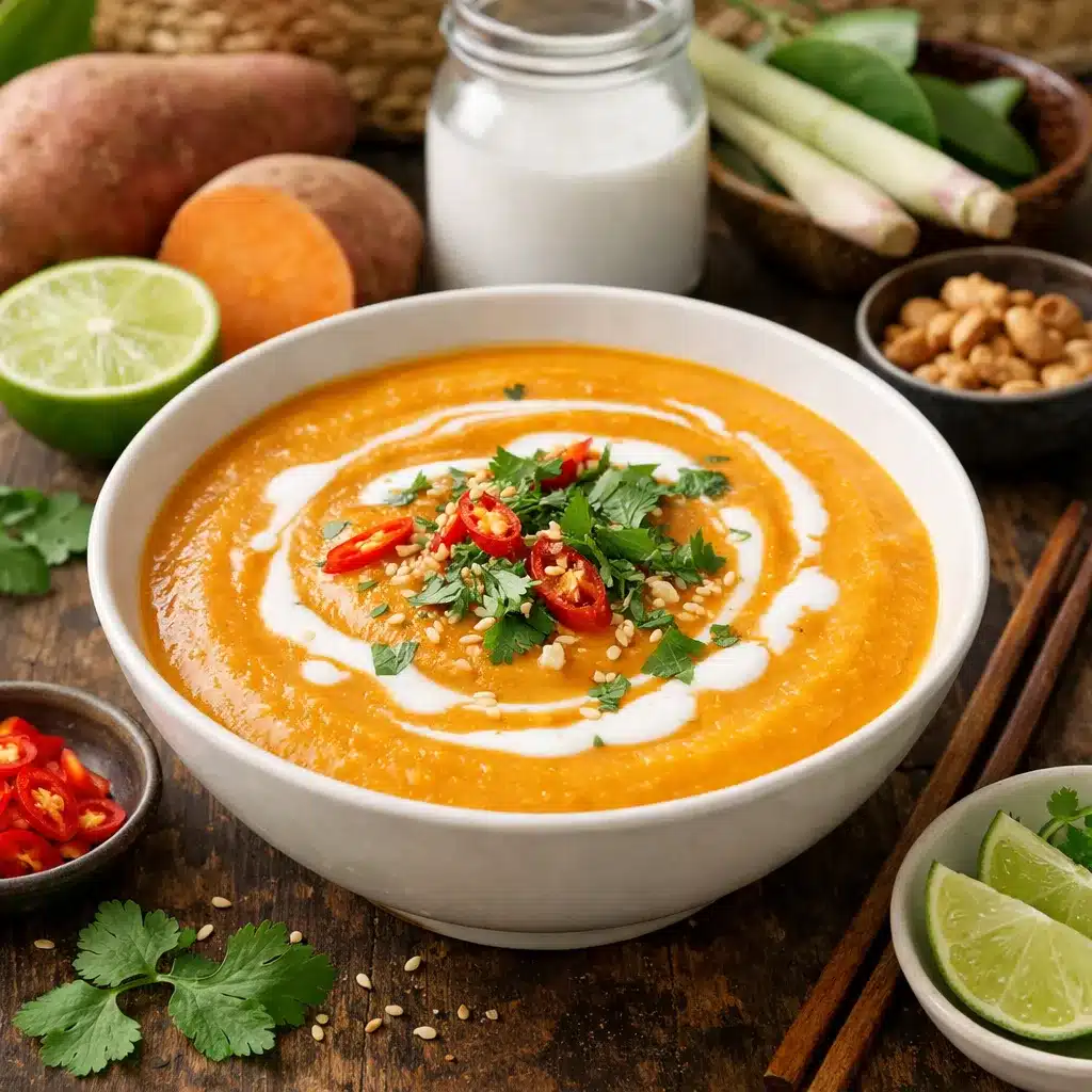 Zupa krem z batatów i mleka kokosowego light – kuchnia tajska