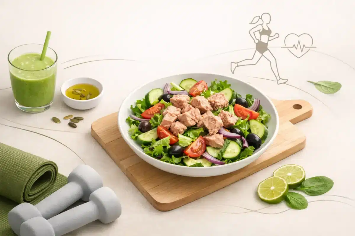 Sałatka z tuńczykiem fit na kolację