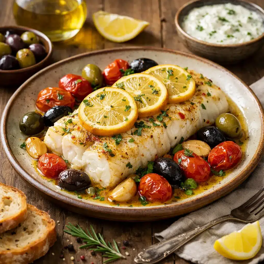 Pieczony filet z dorsza z cytryną – kuchnia śródziemnomorska