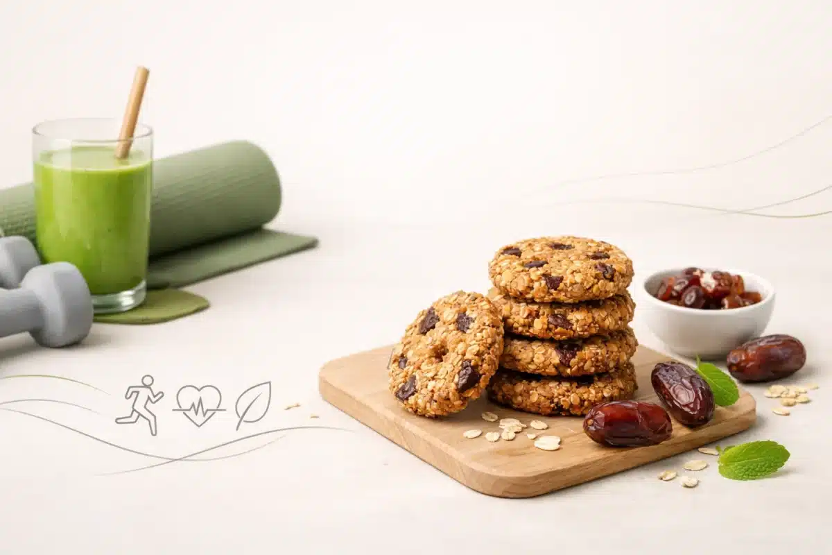 Ciastka owsiane z daktylami fit