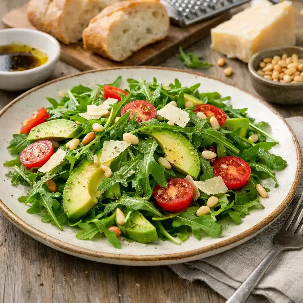 Sałatka z rukoli i awokado – kuchnia europejska