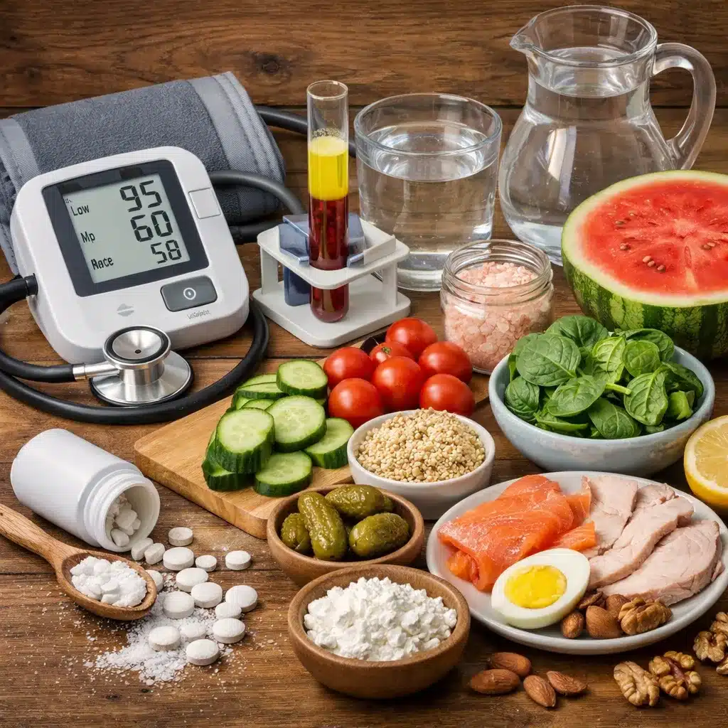 Niskie ciśnienie krwi a dieta zwiększająca objętość osocza