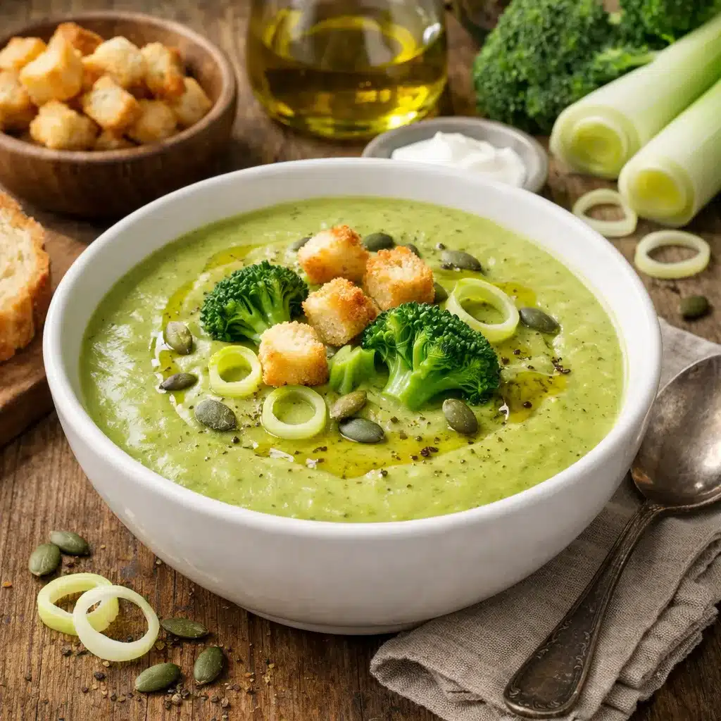 Zupa krem z brokuła i pora – kuchnia europejska