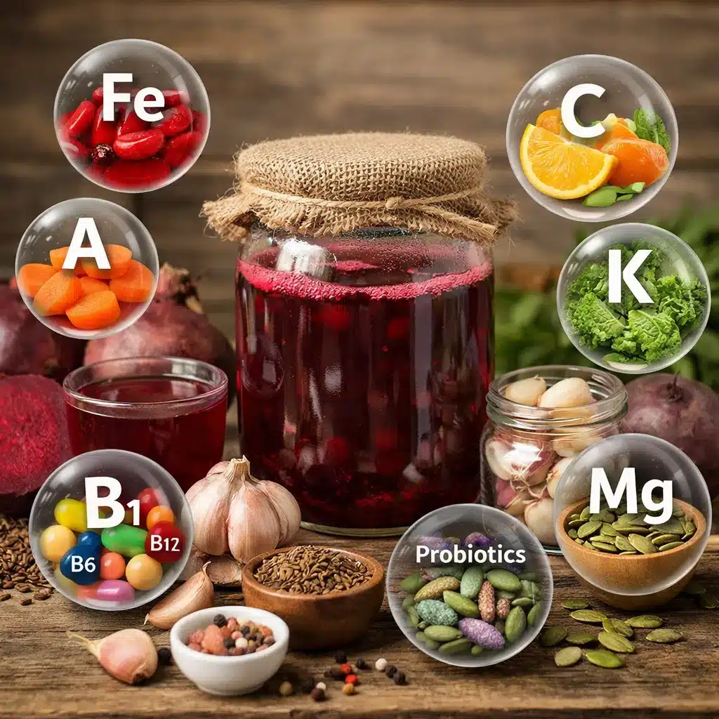 Zakwas buraczany – składniki aktywne
