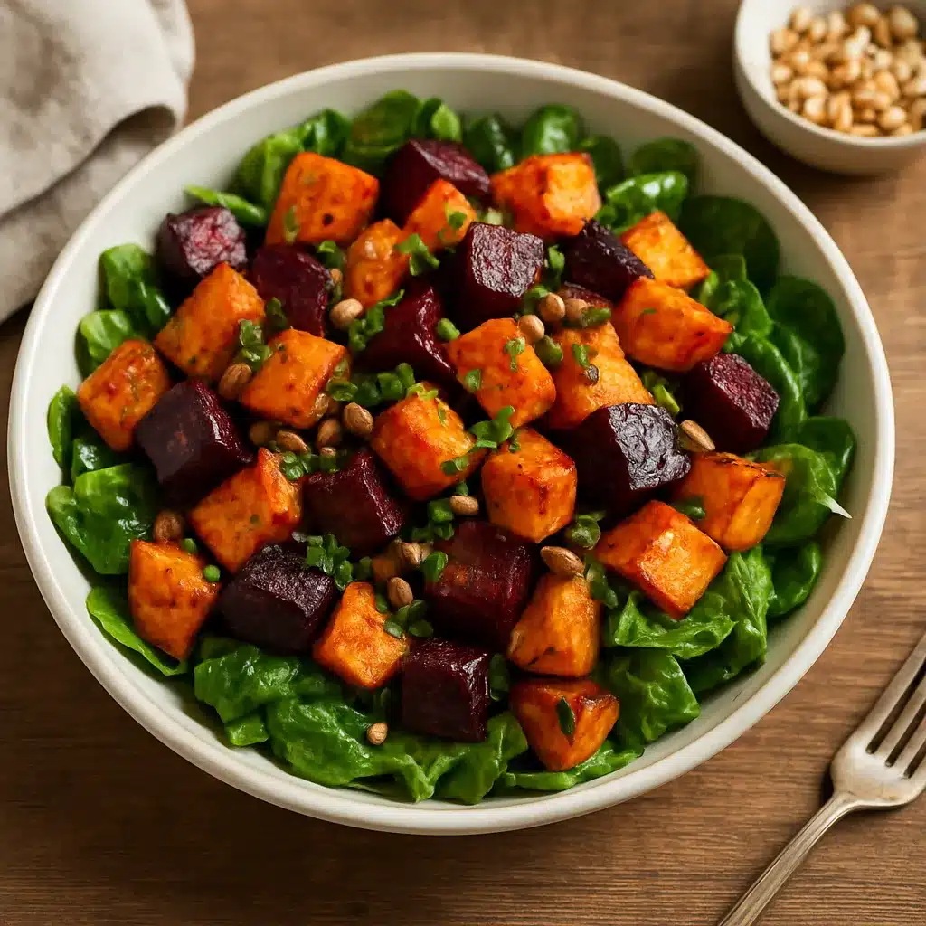 Sałatka z pieczonymi warzywami korzeniowymi – kuchnia europejska