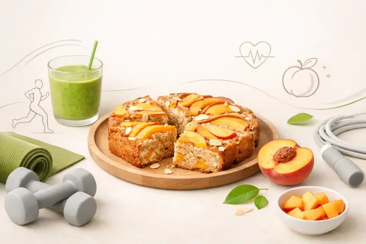 Fit ciasto z brzoskwiniami