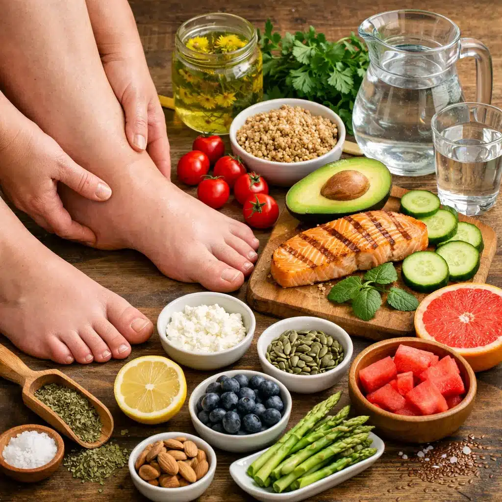Obrzęki nóg a dieta redukująca retencję wody