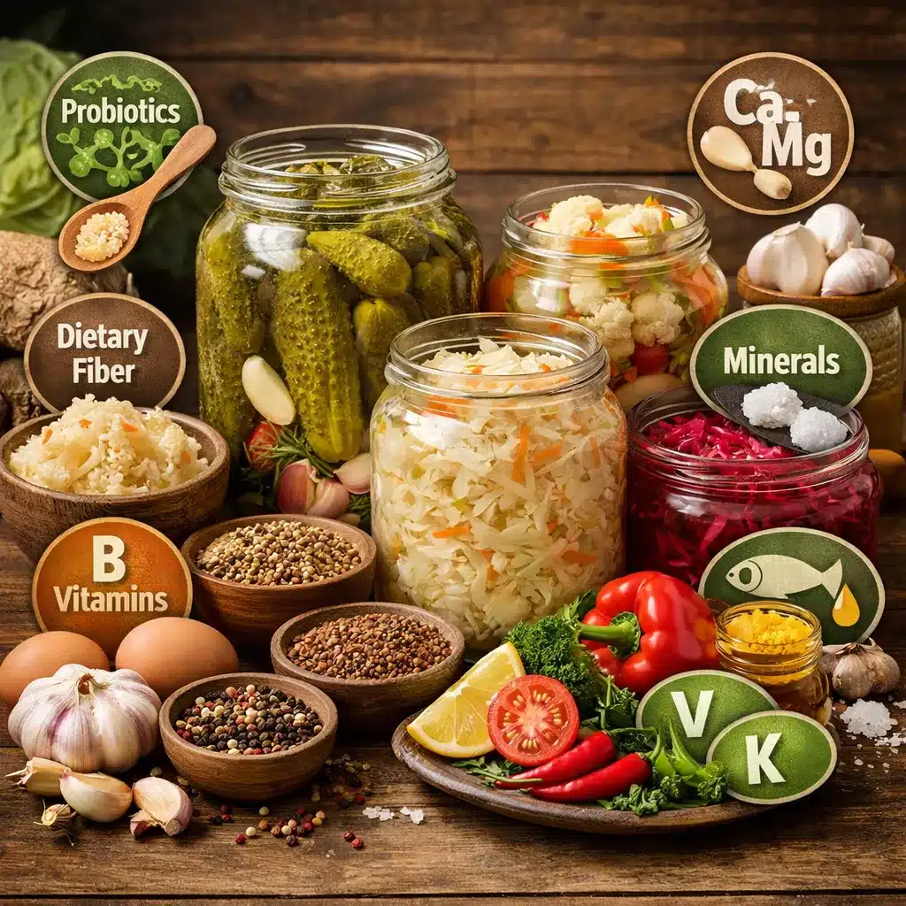 Pickle – wartości odżywcze kiszonek warzywnych