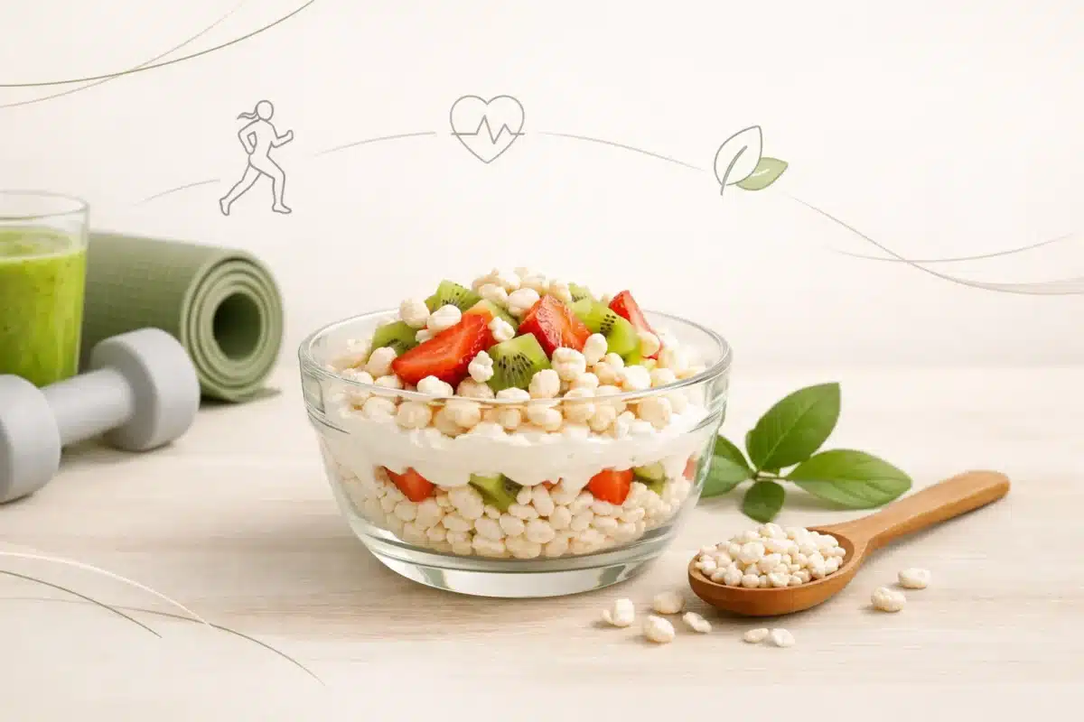 Fit deser z ryżem preparowanym