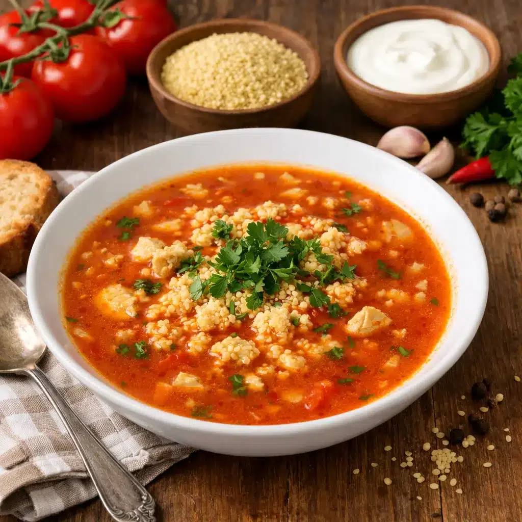Zupa pomidorowa z kaszą jaglaną – kuchnia polska