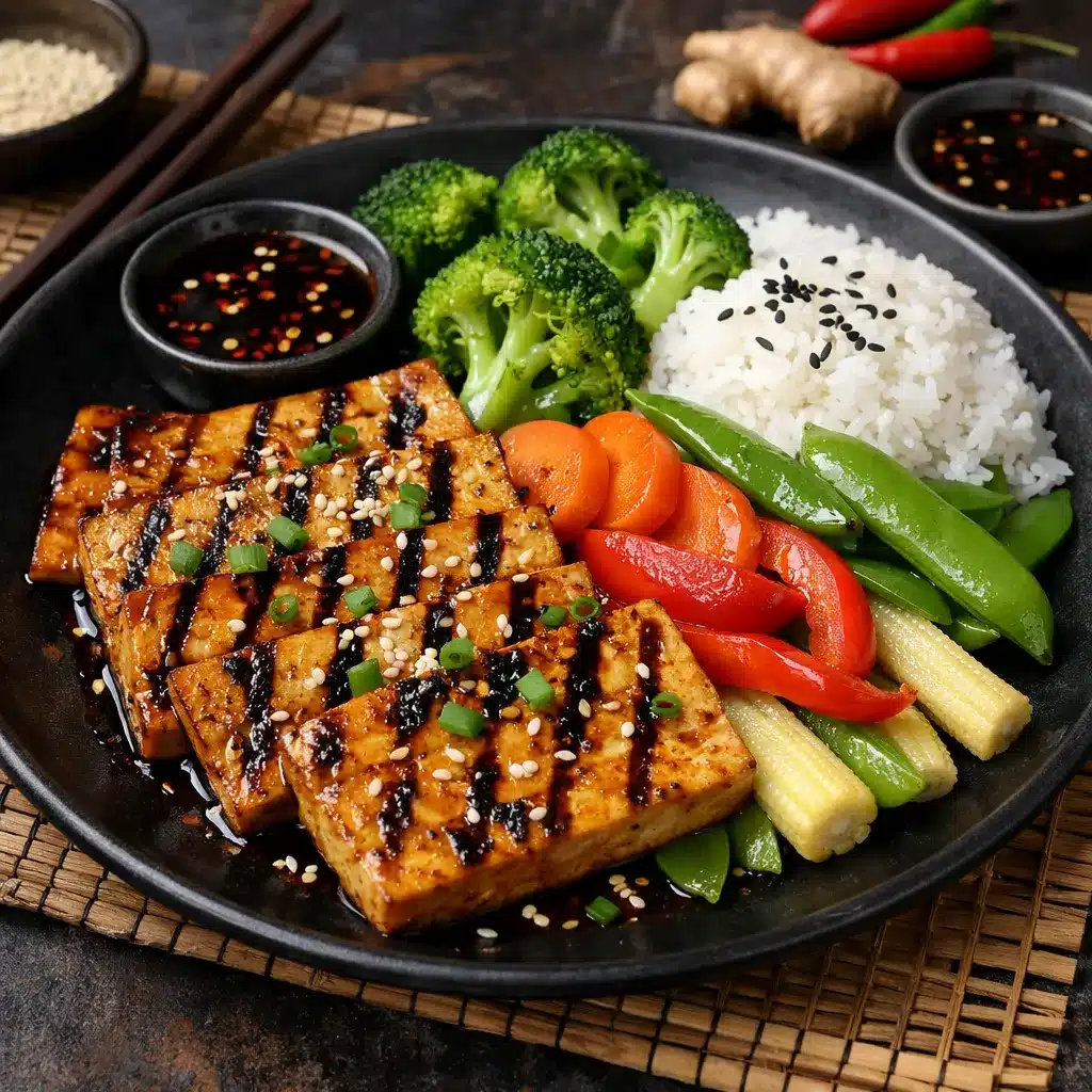 Grillowane tofu z warzywami na parze – kuchnia azjatycka