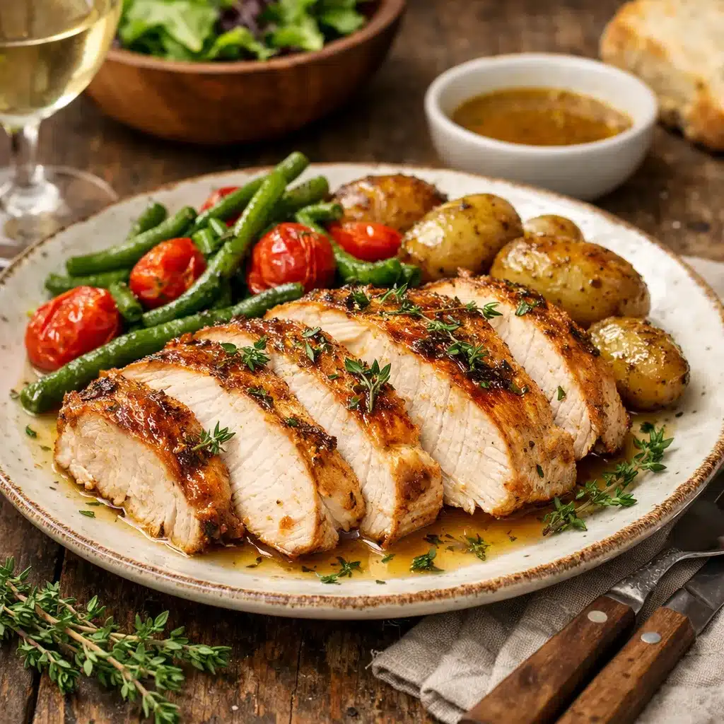 Pieczony filet z indyka z tymiankiem – kuchnia europejska