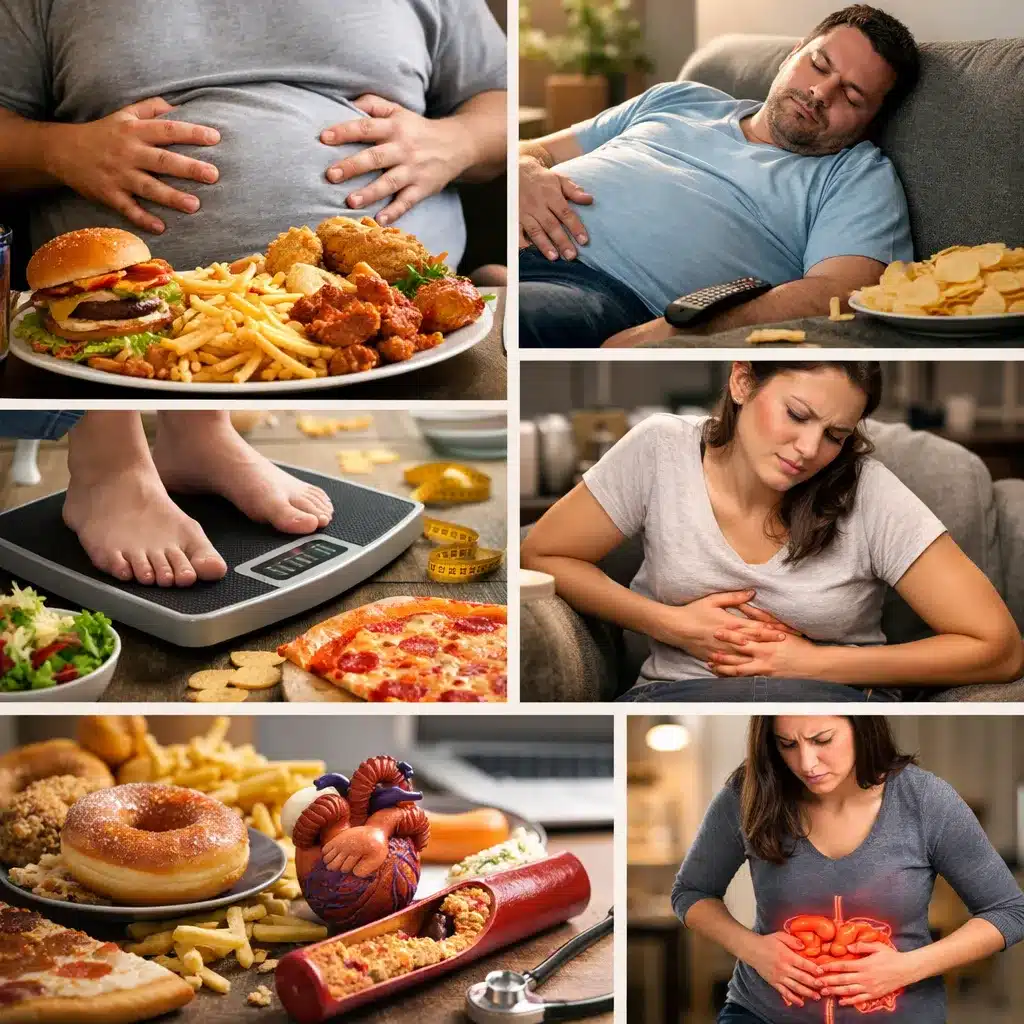 Jakie są skutki jedzenia bardzo dużych porcji?