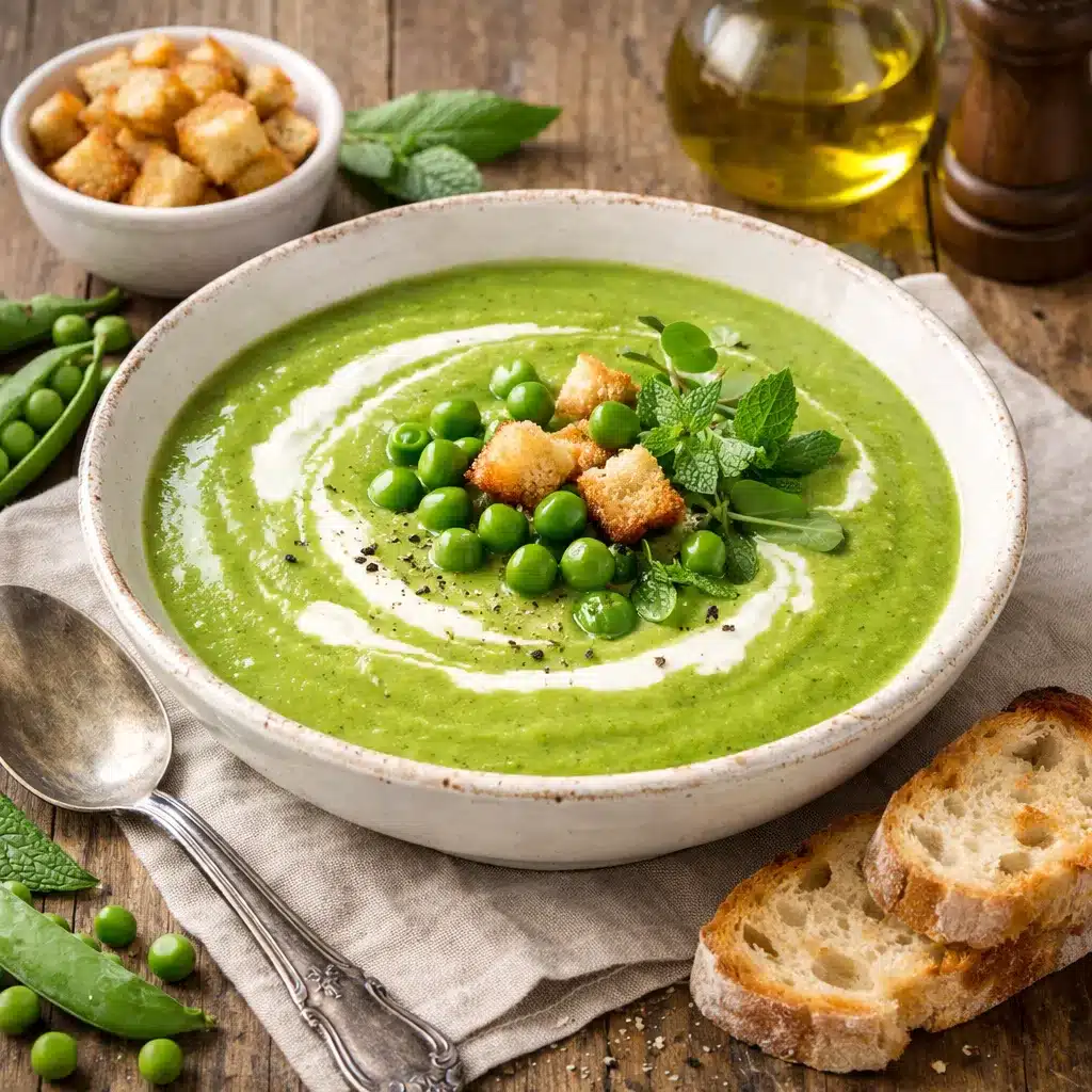 Zupa krem z zielonego groszku – kuchnia europejska