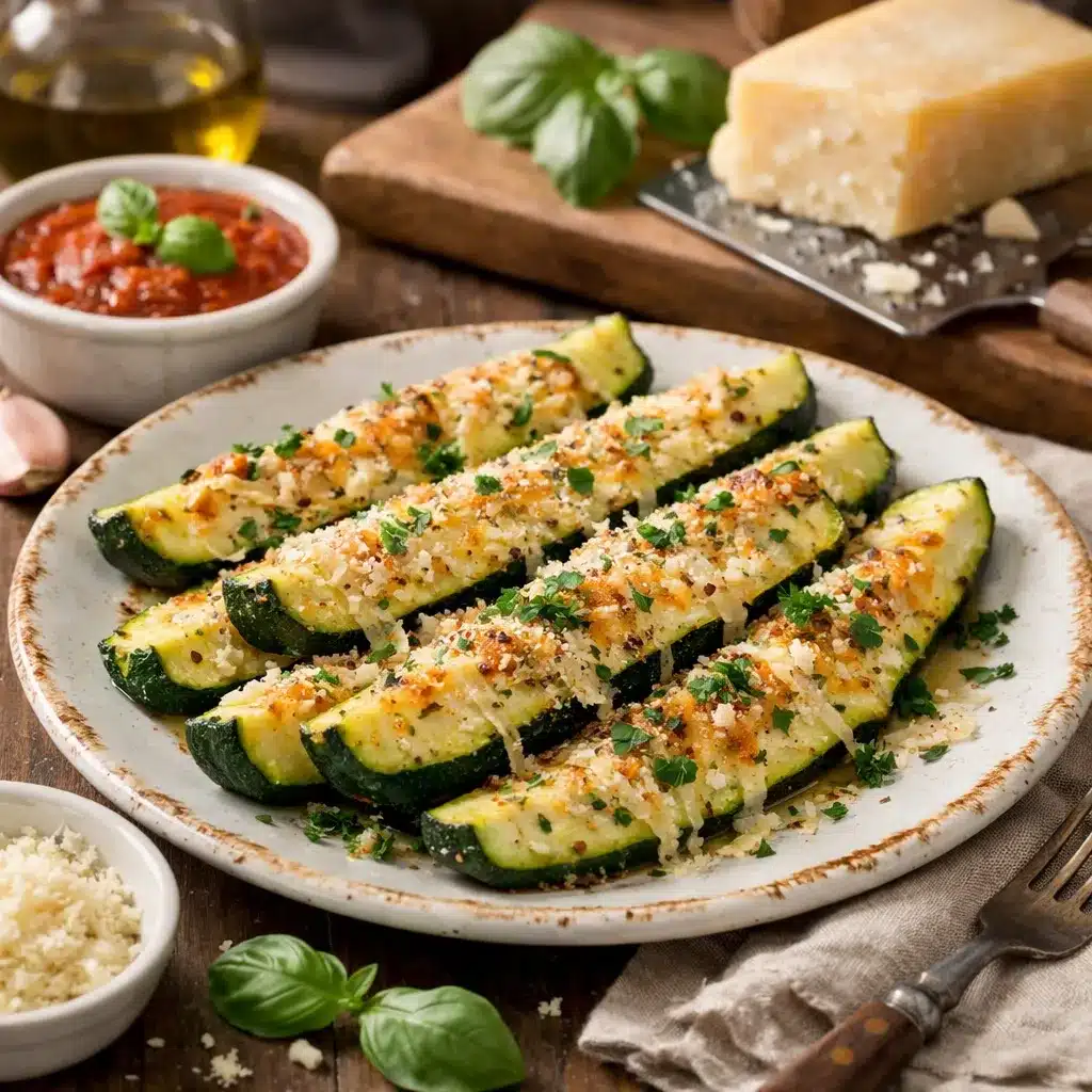 Pieczona cukinia z parmezanem light – kuchnia włoska