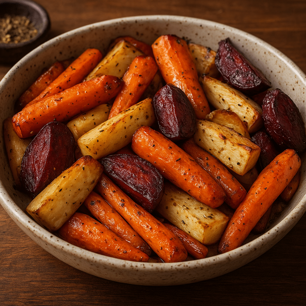 Pieczone warzywa korzeniowe – kuchnia europejska