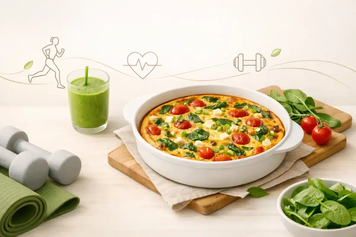 Omlet pieczony w piekarniku fit
