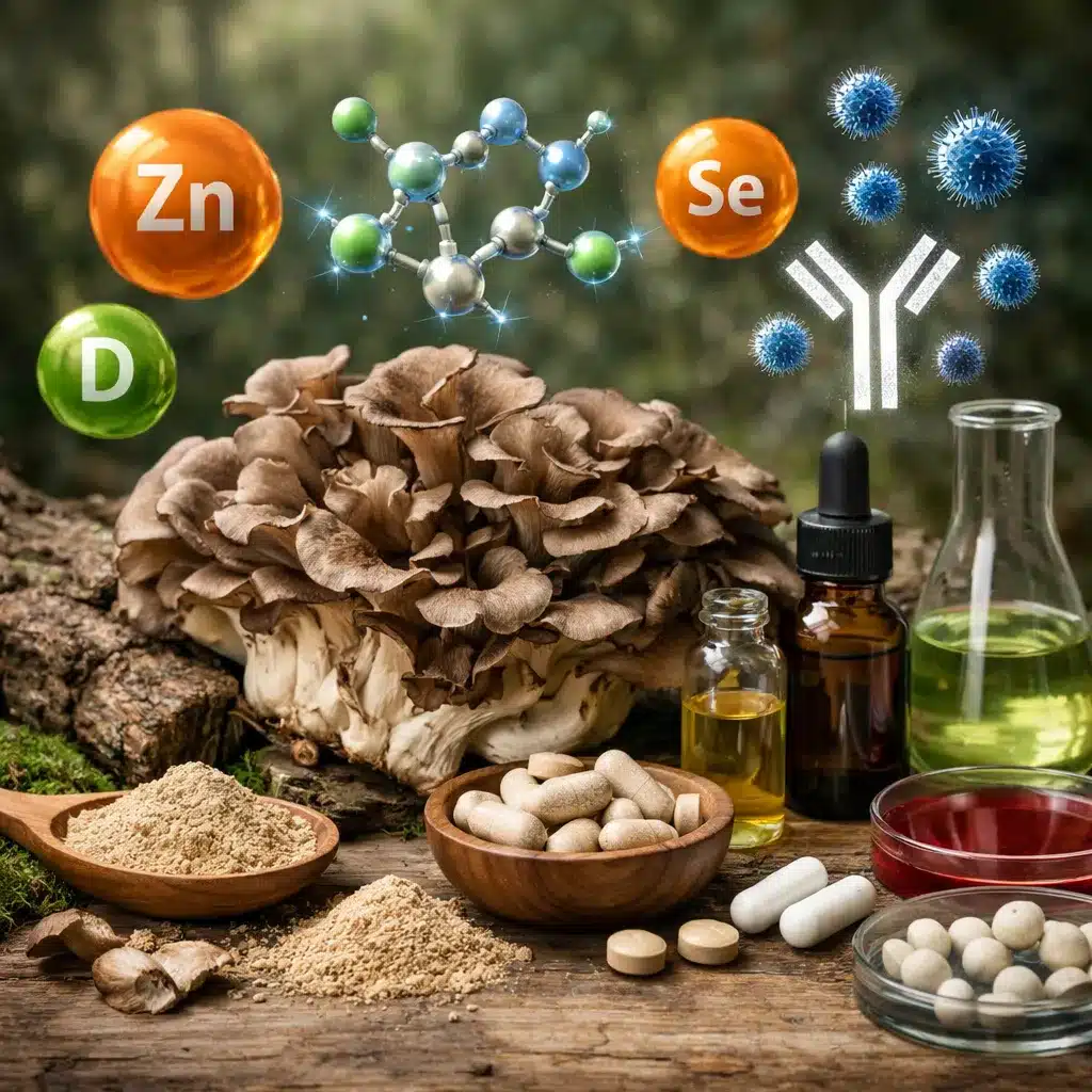 Grzyby maitake – związki immunomodulujące