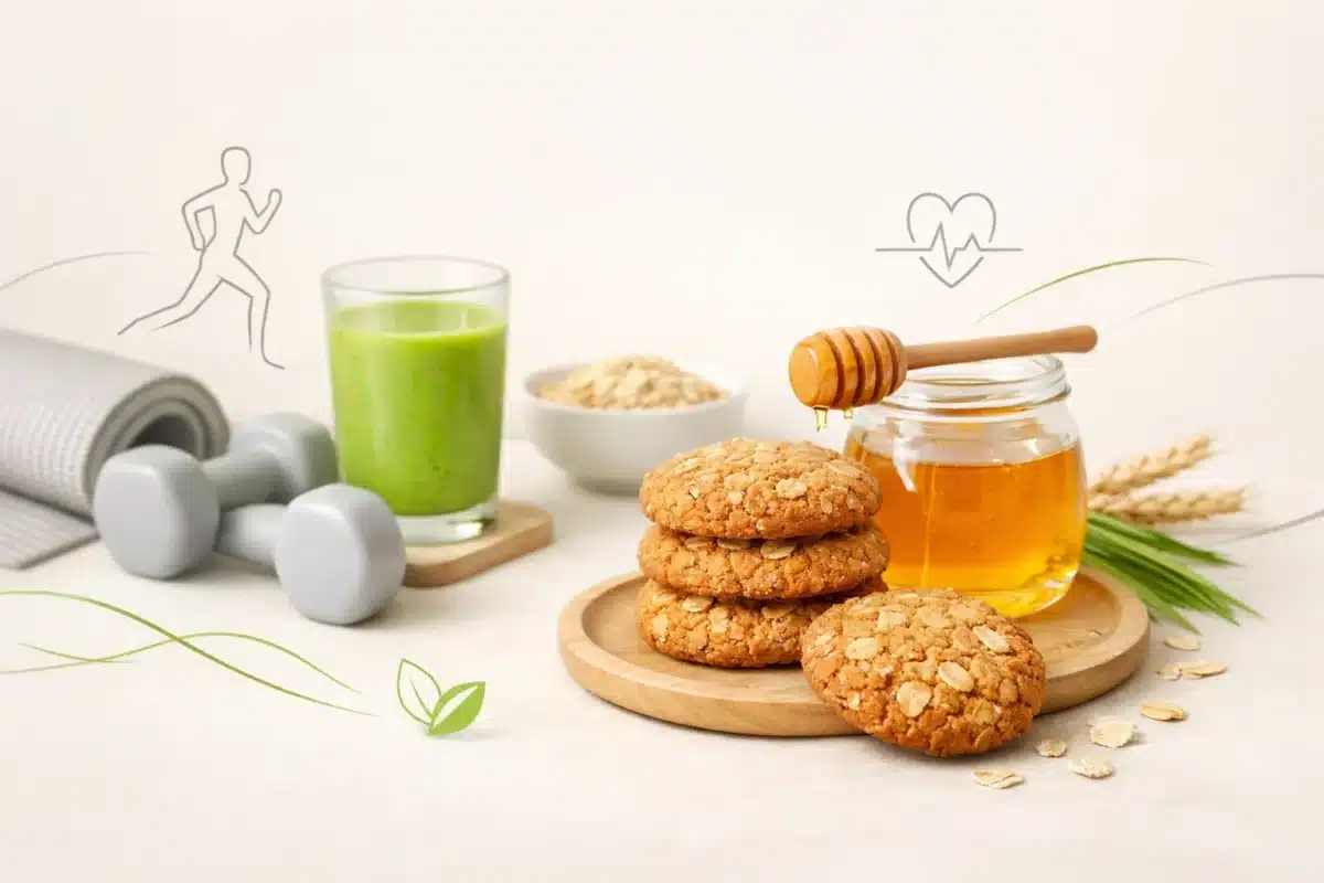 Ciastka owsiane fit z miodem