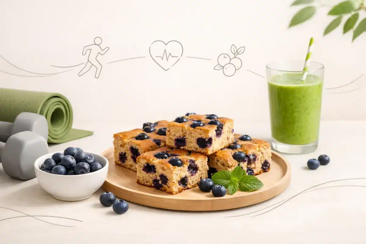Fit ciasto z borówkami