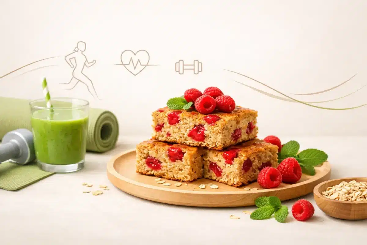 Fit ciasto z malinami