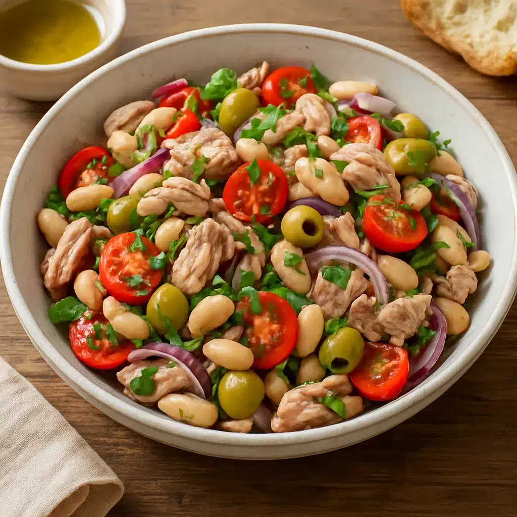 Sałatka z białej fasoli i tuńczyka – kuchnia śródziemnomorska