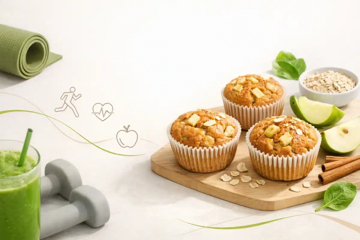 Fit muffinki z jabłkami