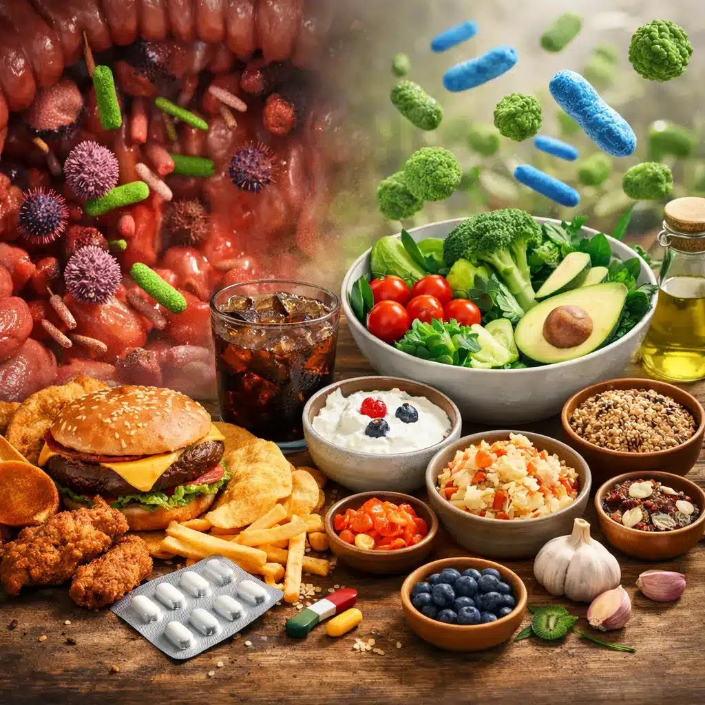 Zaburzenia flory bakteryjnej a dieta odbudowująca
