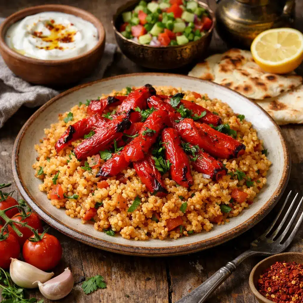 Kasza bulgur z pieczoną papryką – kuchnia turecka