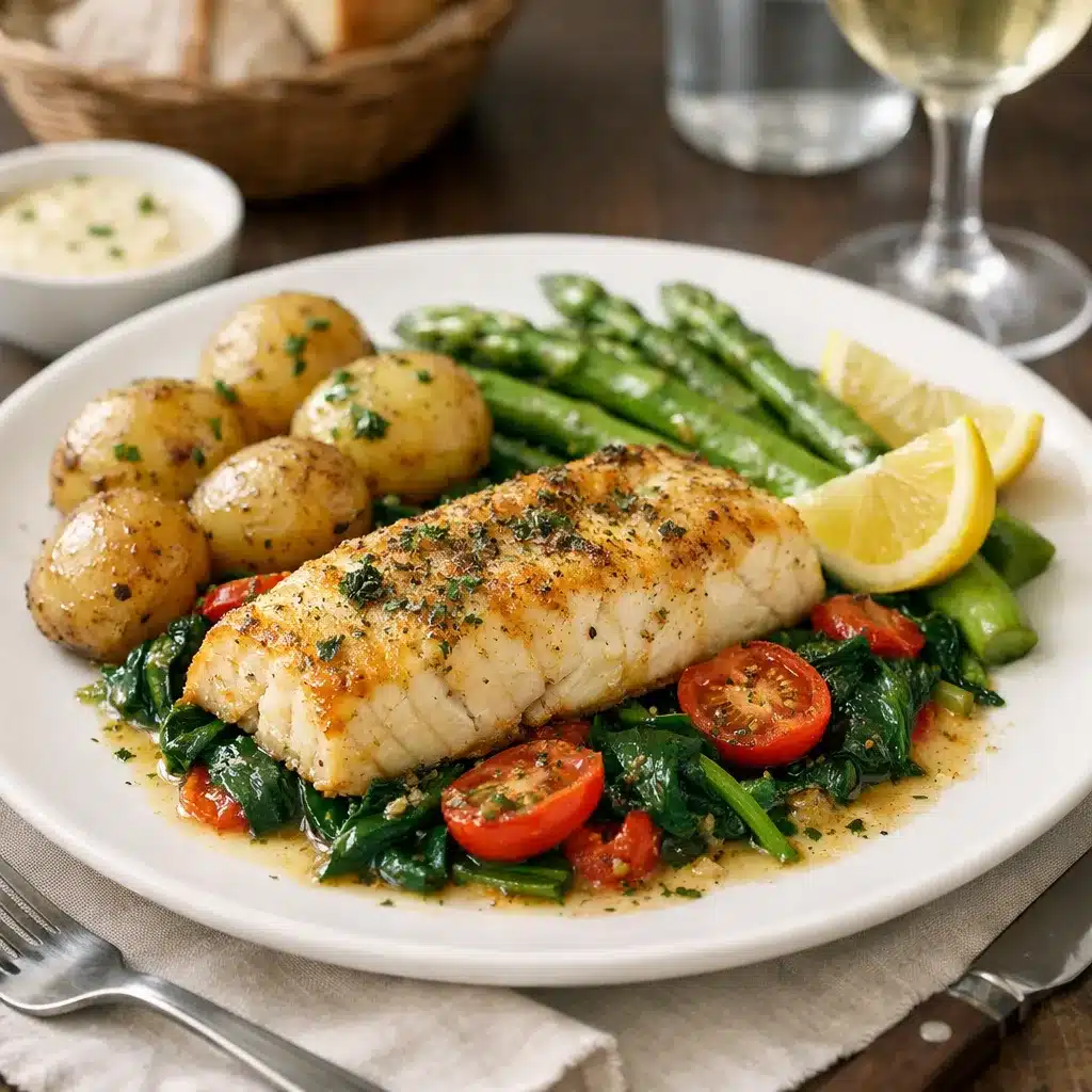 Pieczony filet z mintaja – kuchnia europejska