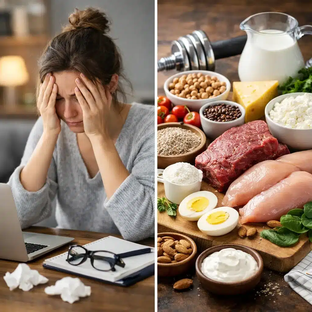 Przemęczenie emocjonalne a dieta bogata w białko