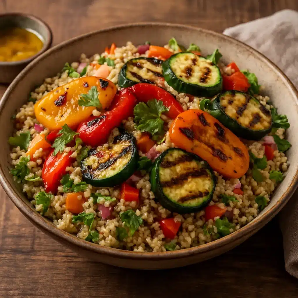 Sałatka z quinoa i warzywami grillowanymi – kuchnia fusion