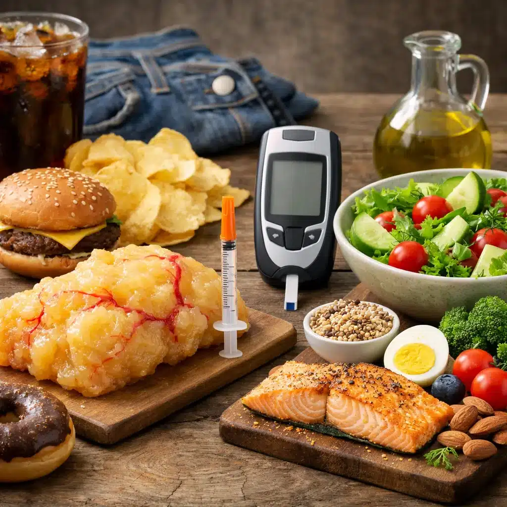 Przyrost tkanki tłuszczowej a kontrola insuliny dietą