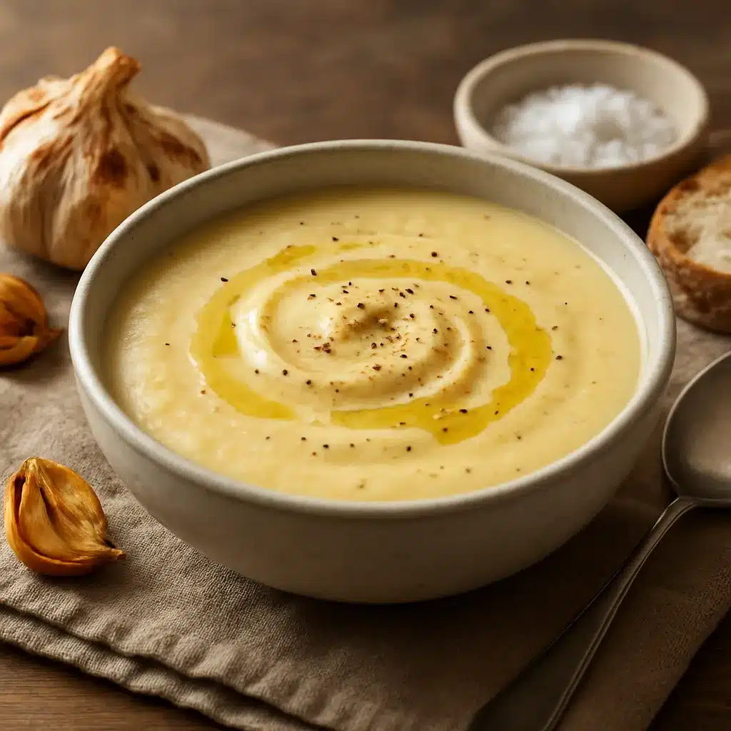 Krem z pieczonego czosnku – kuchnia francuska