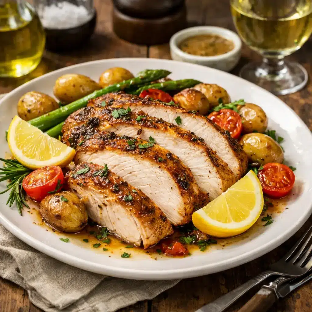 Pieczony filet z indyka z cytryną – kuchnia europejska
