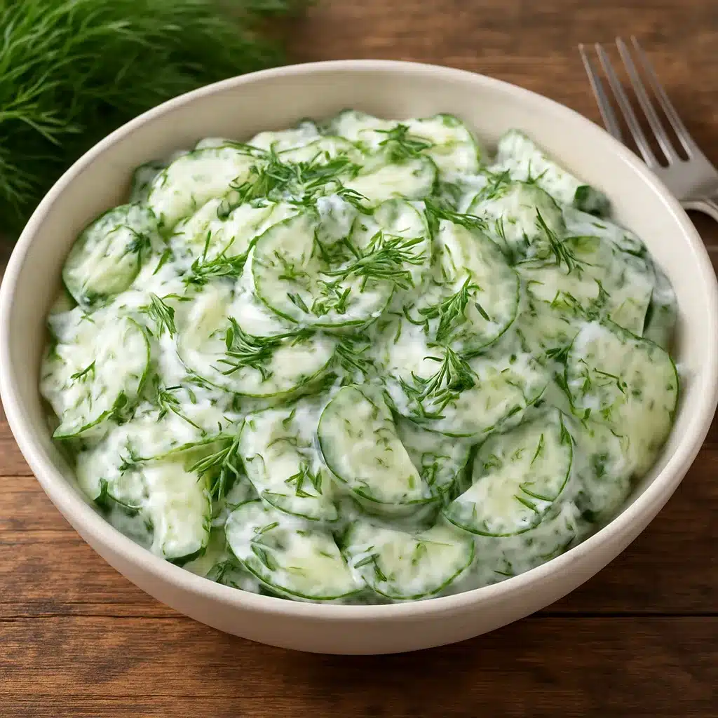 Sałatka z ogórkiem, koperkiem i jogurtem – kuchnia bałkańska