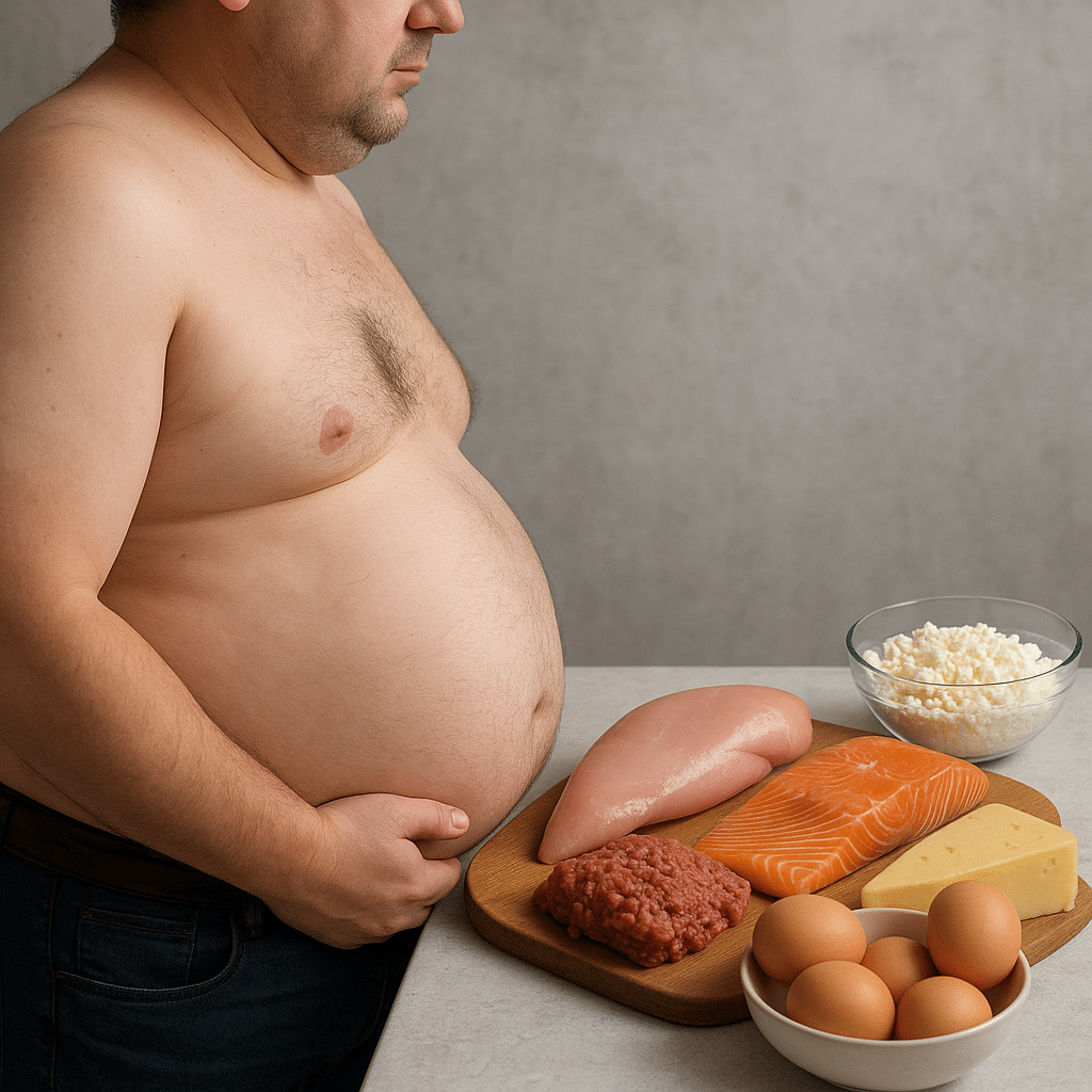Otyłość brzuszna a dieta wysokobiałkowa