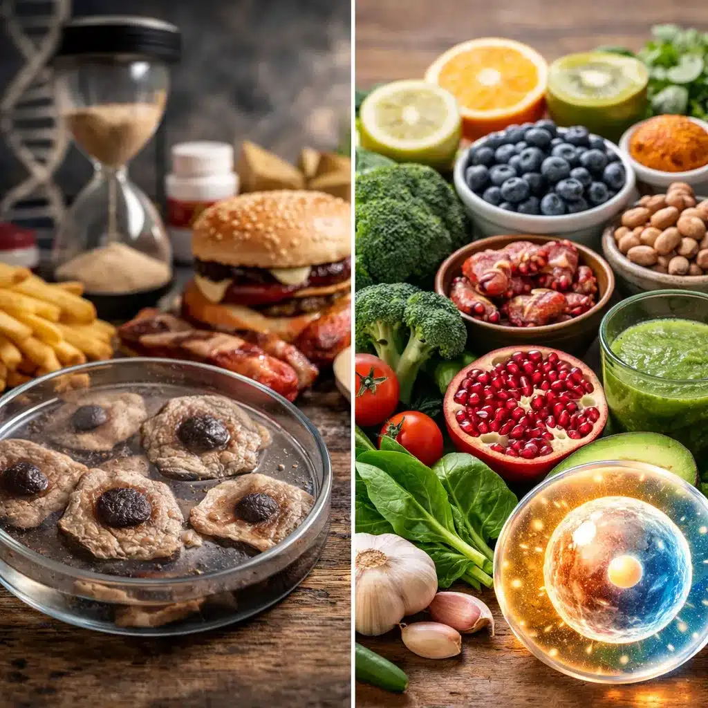 Przyspieszone starzenie komórkowe a dieta przeciwutleniająca